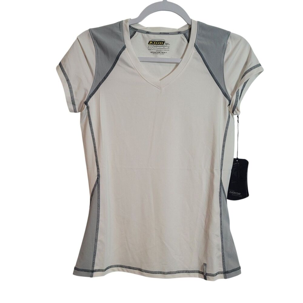NEW Klim Advantage‎ Tech Tee Shirt Women's Small White Athletic Outdoor Sporty